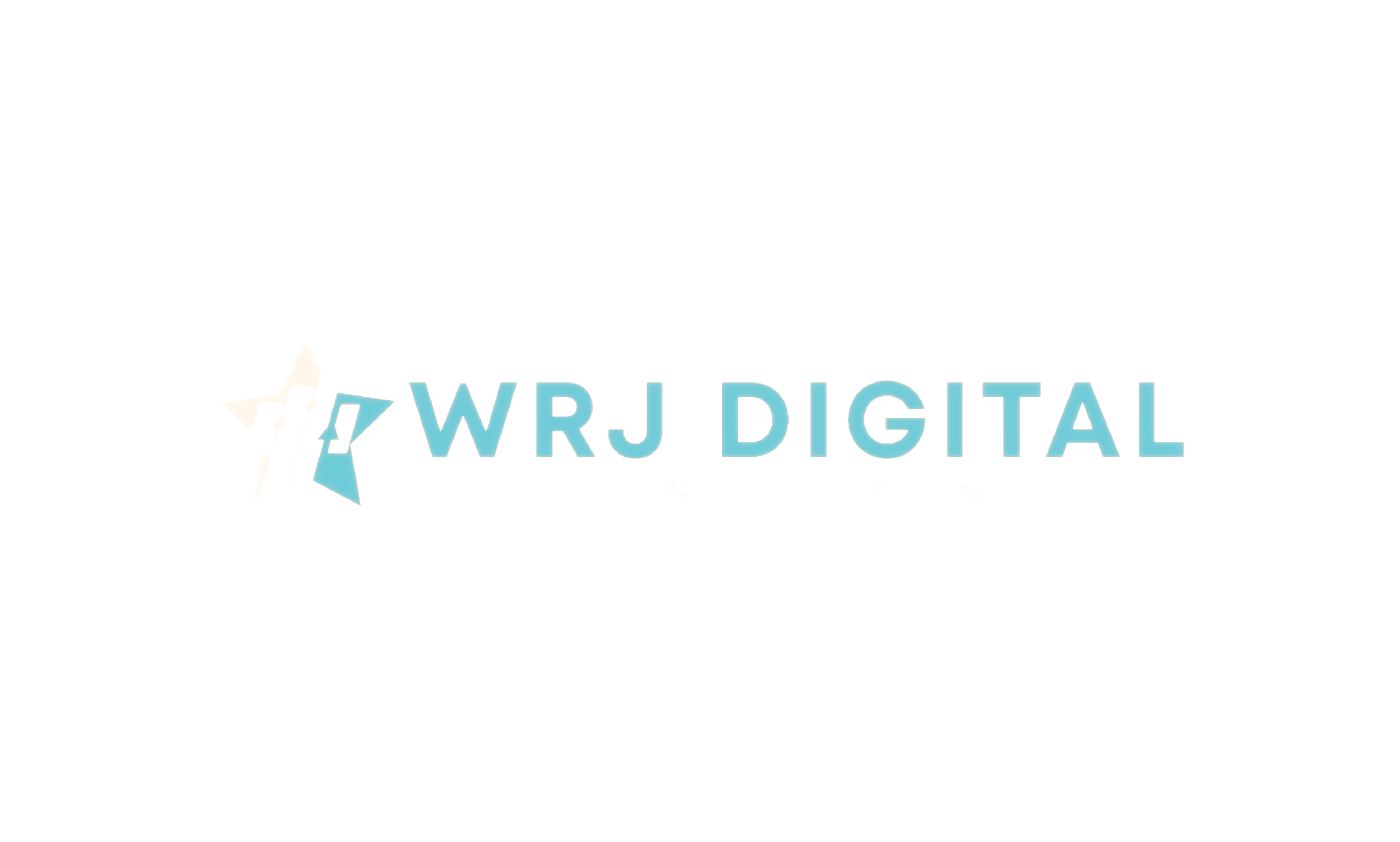 modern minimalist logo design for WRJ Digital Consulting, white version, vector style